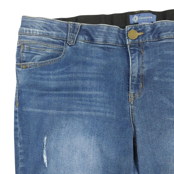 Democracy "Ab"solution Capri Women's Blue Denim Jeans Size 24W EUC - Picture 5 of 14